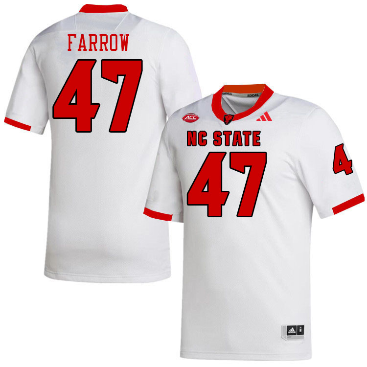 NC State Wolfpack #47 Adrian Farrow College Football Jerseys Stitched-White